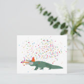 ワニ – 動物の持つパーティー シーズンポストカード (スタンド正面)