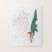 ワニ – 動物の持つパーティー ジグソーパズル (縦)