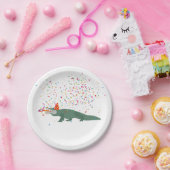 ワニ – 動物の持つパーティー ペーパープレート (パーティー)