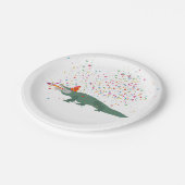 ワニ – 動物の持つパーティー ペーパープレート (アングル)