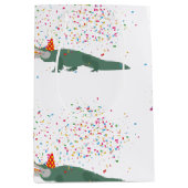 ワニ – 動物の持つパーティー ミディアムペーパーバッグ (正面)