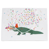 ワニ – 動物の持つパーティー ラージペーパーバッグ (正面)