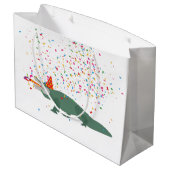 ワニ – 動物の持つパーティー ラージペーパーバッグ (裏面アングル)