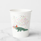 ワニ – 動物の持つパーティー 紙コップ (裏面)