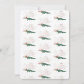 ワニ – 動物の誕生日パーティー 招待状 (裏面)