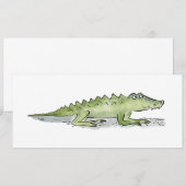 ワニ 招待状 (正面/裏面)