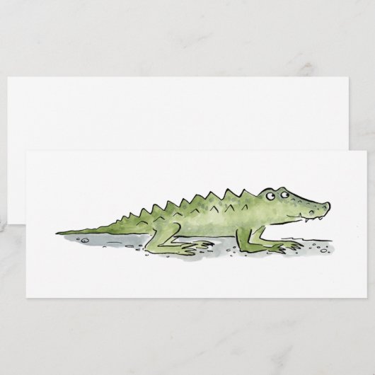 ワニ 招待状 (正面/裏面)