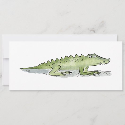 ワニ 招待状 (正面)