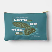 ワニ – 白い蓮 アクセサリーポーチ (裏面)