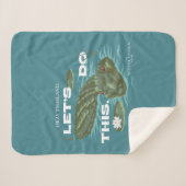 ワニ – 白い蓮 シェルパブランケット (正面(横))