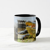 ワニ。顔から顔。 マグカップ (正面右)