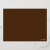 ワニ#4D2A10ブラウン 箔シーズンポストカード (裏面)