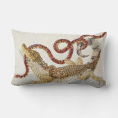 ワニV. Snake Reptile 20"枕オレンジか赤 ランバークッション (裏面)