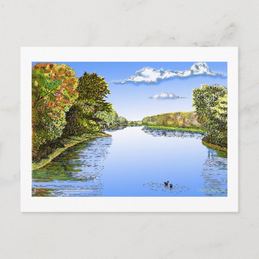 ワバシュ川 ポストカード (正面)