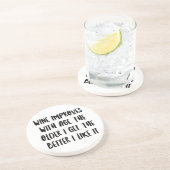 ワパーソナライズされたイおもしろいンバー引用文XI コースター (側面)