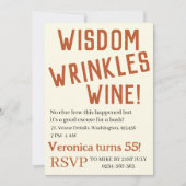 ワパーソナライズされたイシワおもしろいワイン 招待状 (正面)