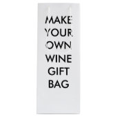 ワパーソナライズされたインまたはシャンパン抱き枕 ワインギフトバッグ (正面)
