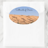 ワヒバサンズ砂漠 – オマーン 楕円形シール (バッグ)