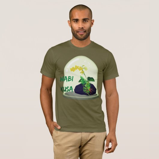 ワビクサ – 水草いけばな Tシャツ (正面フル)