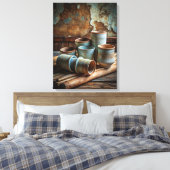 ワビサビアート キャンバスプリント (インサイチュ (寝室))