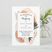 ワビサビウォーターカラー結婚式招待状 招待状 (スタンド正面)