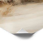 ワビサビエステティックウィンドスイープビーチ風景 ポスター (コーナー)