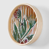 ワビサビフラワースタンプフローラ春自然 壁時計 (傾斜)