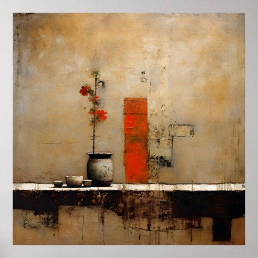 ワビサビ日本のスタイルアート ポスター (正面)