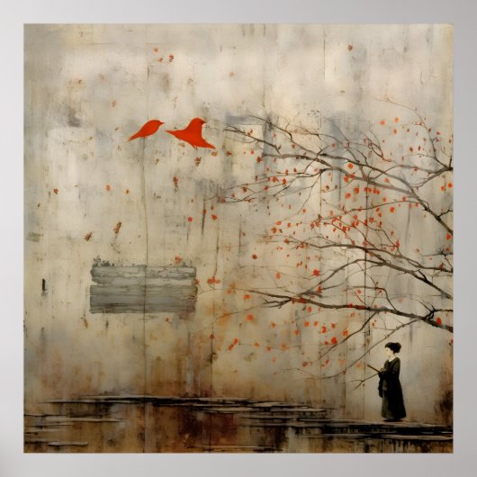 ワビサビ日本のスタイルアート ポスター (正面)