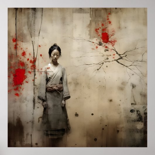 ワビサビ日本のスタイルアート ポスター (正面)