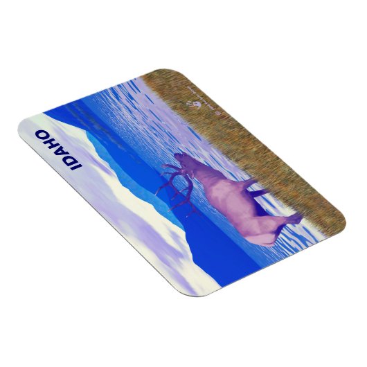 ワピティ(エルク)バイザレイク マグネット (右側)