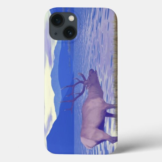 ワピティ(エルク)バイザレイク Case-Mate iPhoneケース (裏面)