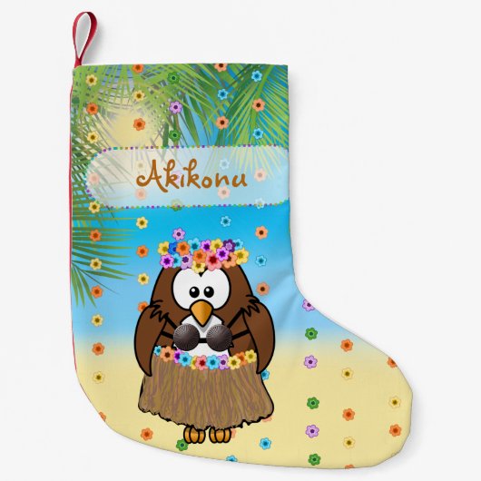 ワフクロウのクリスマスソックス スモールクリスマスストッキング (正面)