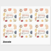 ワフルのコーヒー フルーツ 水彩 結婚前 ブランチ スクエアシール (シート)