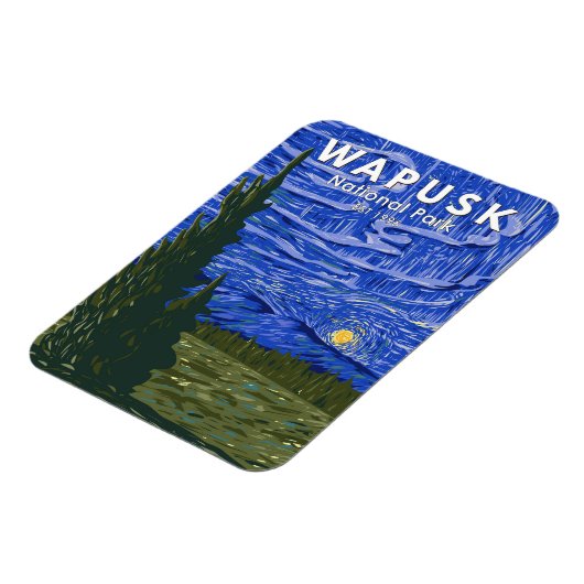 ワプスクナショナルパークノーザンライトズヴィンテージ マグネット (左側)