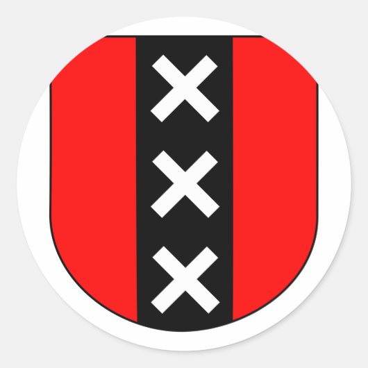 ワペンアムステルダム、オランダ ラウンドシール (正面)