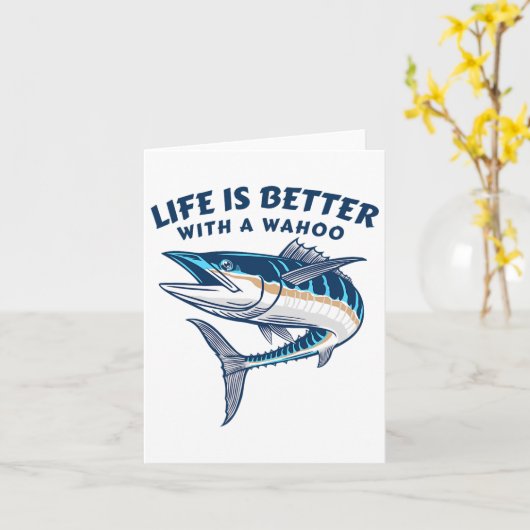 ワホ塩水を使った方がおもしろい人生に勝る カード (黄色い花)