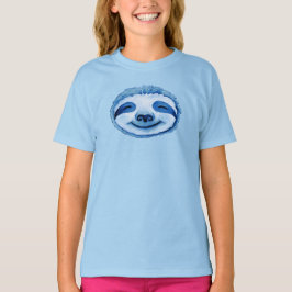 ワミスロース顔ブルー・ウォーター・カラー・アート Tシャツ