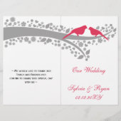 ワミツバメが折り畳んだ結婚式 プログラム (正面)