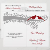 ワミツバメが折り畳んだ結婚式 プログラム (正面/裏面)