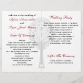 ワミツバメが折り畳んだ結婚式 プログラム (裏面)