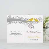 ワミツバメが折り畳んだ結婚式 プログラム (スタンド正面)