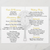 ワミツバメが折り畳んだ結婚式 プログラム (裏面)