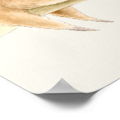 ワミナマケモノと可愛いベビー絵画の水色 ポスター (角)