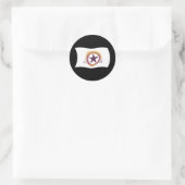 ワムパノアグ族国旗のステッカー ラウンドシール (バッグ)