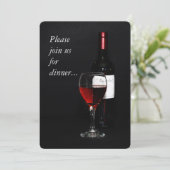 ワモダンイングラスとボトル 招待状 (スタンド正面)