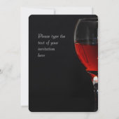 ワモダンイングラスとボトル 招待状 (裏面)