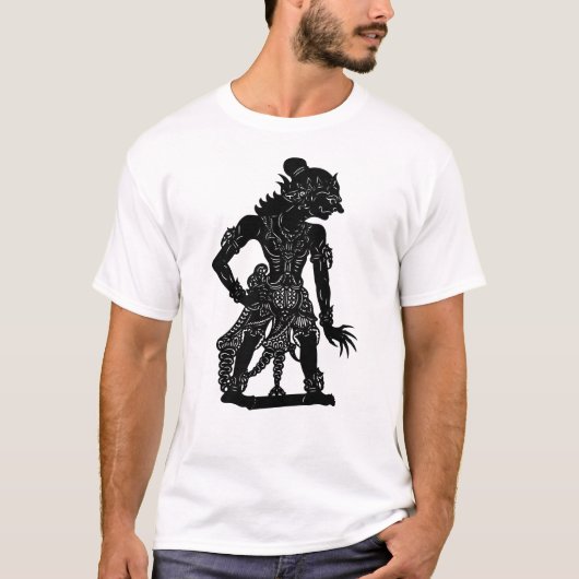 ワヤン・クリット人形の影 Tシャツ (正面)