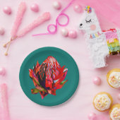 ワラタオーストラリア先住民フラワーウォーターカラー ペーパープレート (パーティー)