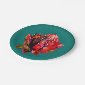 ワラタオーストラリア先住民フラワーウォーターカラー ペーパープレート (アングル)